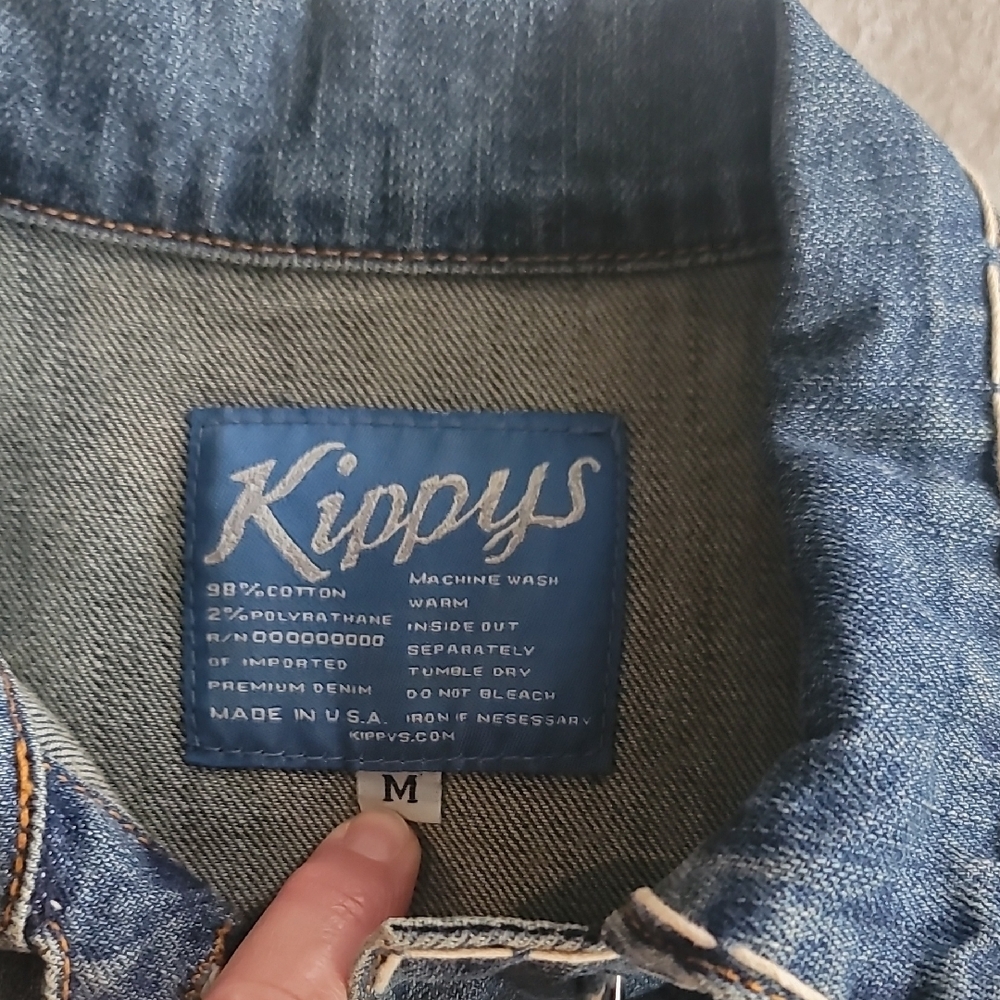 Blue Denim Jacket with Cross Embellishments - Picture 2 of 5